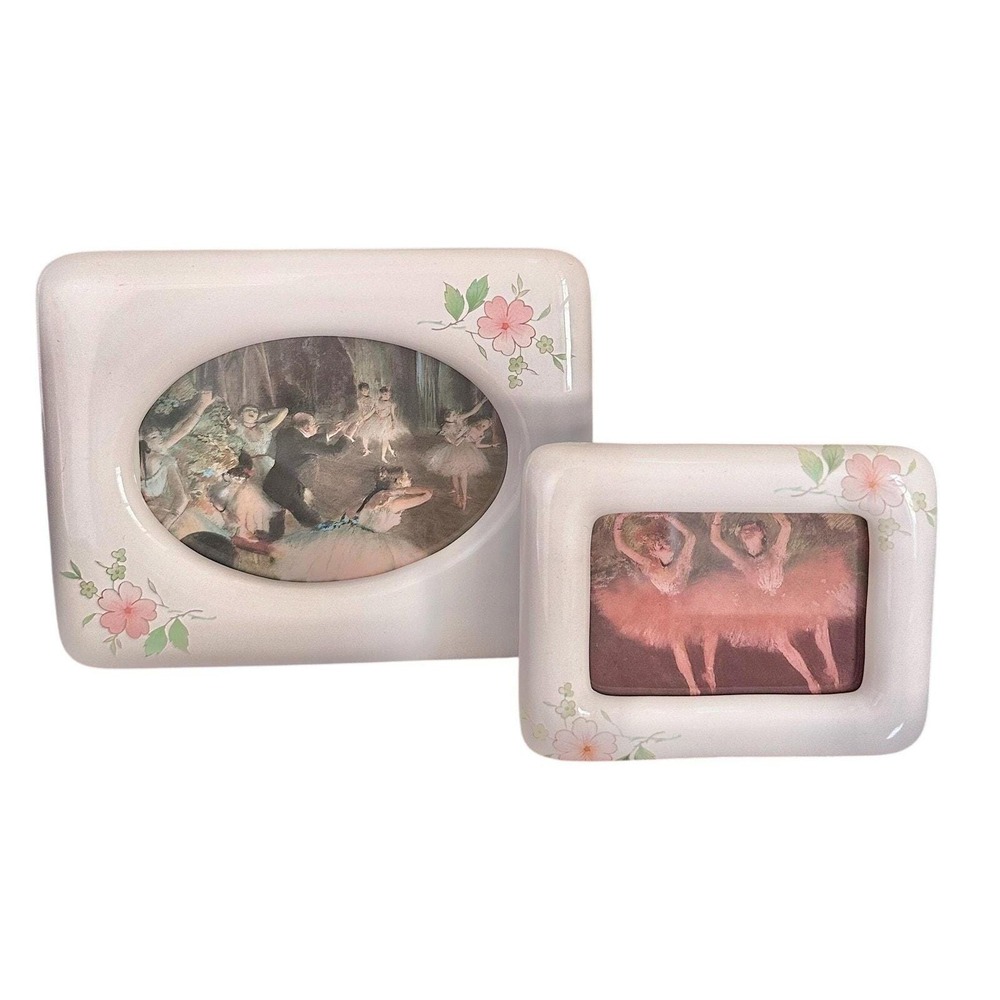 Vintage Floral Picture Frames & Light Switch Cover Set, Cottage Wall Decor